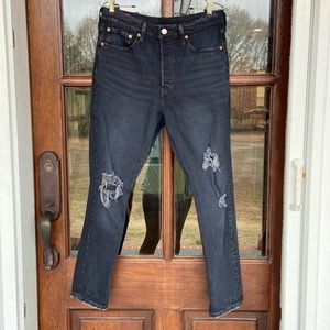 Levi’s Premium 501 black button‎ fly jeans. 29x28